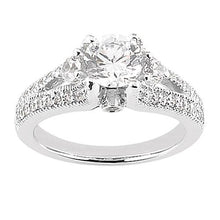 Real Diamond 1.75 Carat Anniversary Ring Solitaire With Accents Gold New