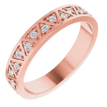 Real Diamond Anniversary Band 0.50 Carats Rose Gold 14K