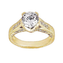 Real Natural Earth Mined Diamond Antique Style Engagement Ring 1.43 Carats Yellow Gold 14K