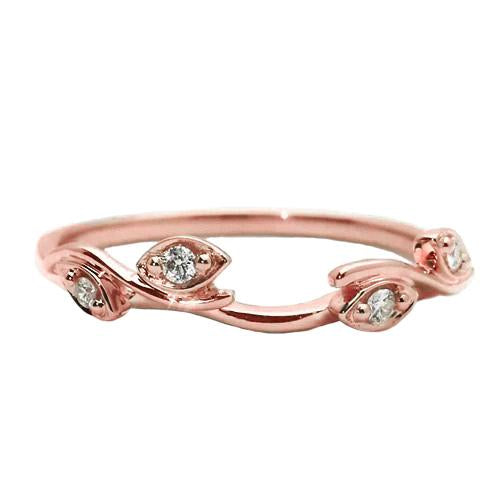 Real Diamond Band 0.20 Carats Rose Gold 14K 