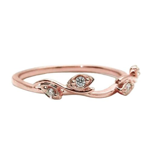 Real Diamond Band Rose Gold 14K Fancy Jewelry