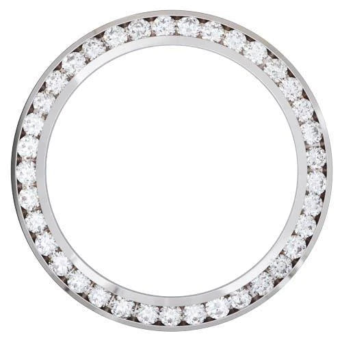 Real Diamond Bezel6 Carats 44 Mm Custom Fit For Breitling Rolex Datejust Or All Watch Models