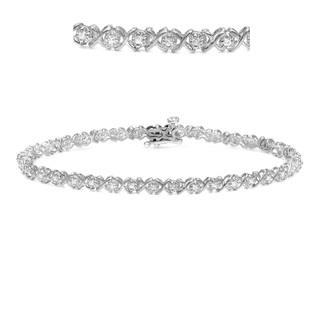 Real Diamond Bracelet White Gold 3.50 Carats White Round 14K Jewelry