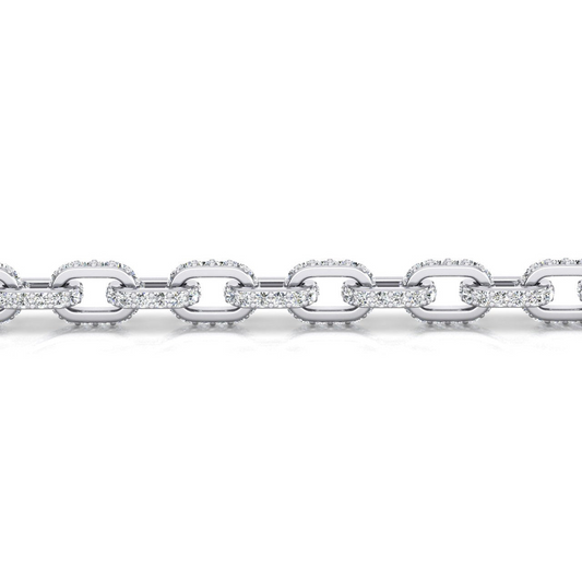 Real Diamond Chain Necklace 6.5 mm 9.25 Carats