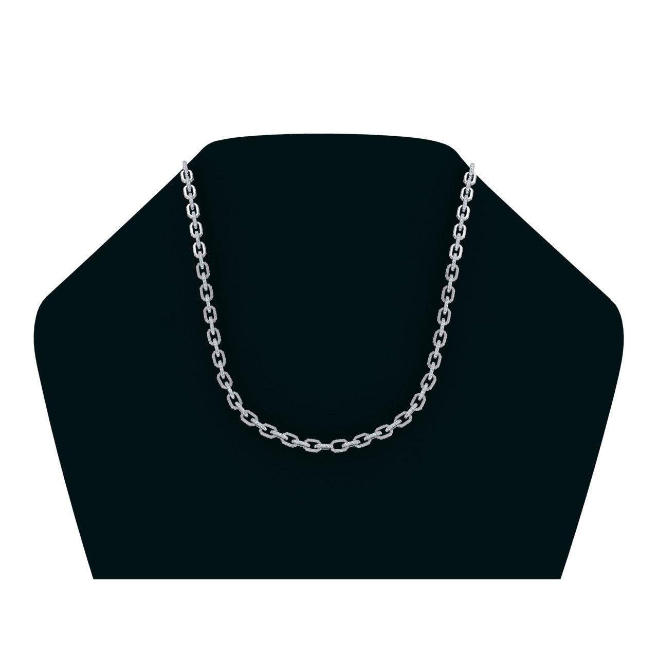 Real Diamond Chain Necklace 6.5 mm 9.25 Carats