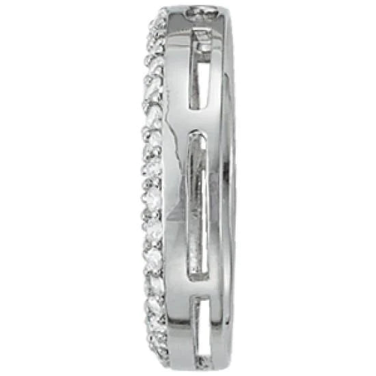 Real Diamond Circle Pendant Necklace Without Chain 2.10 Carat WG 14K