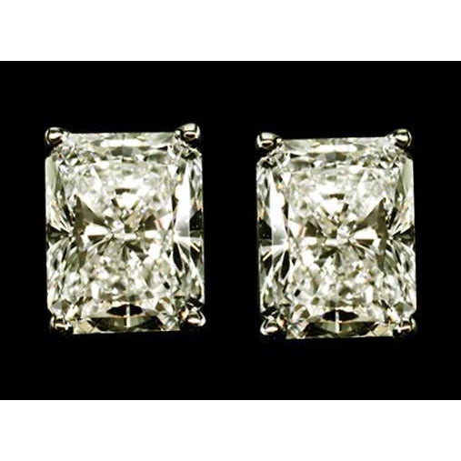Real Diamond Earring 4 Ct. Stud White Gold Diamond Earring