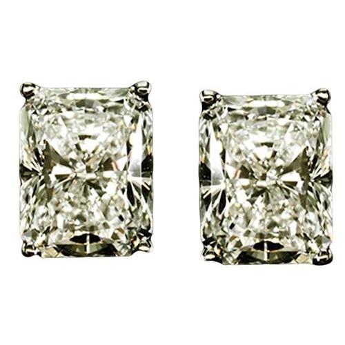 Real Diamond Earring 4 Ct. Stud White Gold Diamond Earring