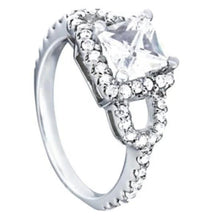 Real Diamond Engagement Fancy Halo Ring White Gold 1.50 Cts.