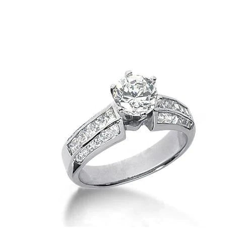 Real Diamond Engagement Fancy Ring 2.01 Carats Accented Jewelry