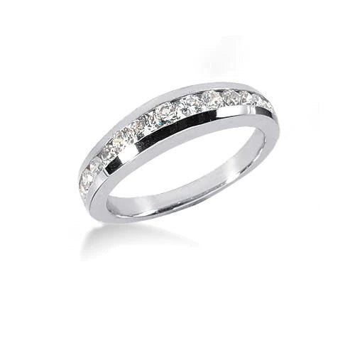 Real Diamond Engagement Fancy Ring Set Band 2.10 Ct. White Gold 14K