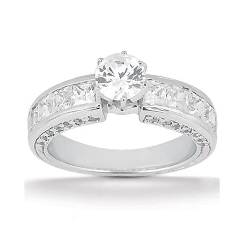 Real Diamond Engagement Ring 4.76 Carat Princess 