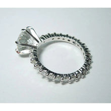 Real Diamond Engagement Ring Accented 5.25 Carats White Gold 14K