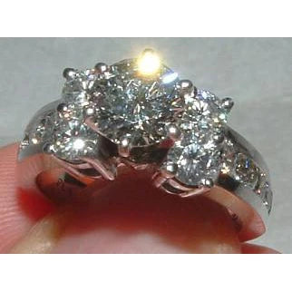 Real Diamond Engagement Ring And Band Set 4.76 Carats White Gold 14K