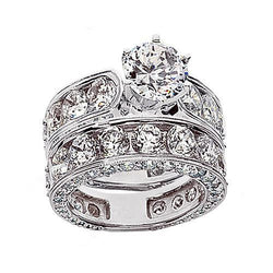 Real Diamond Engagement Ring Band Set Gold Fancy Ring 8.50 Carats