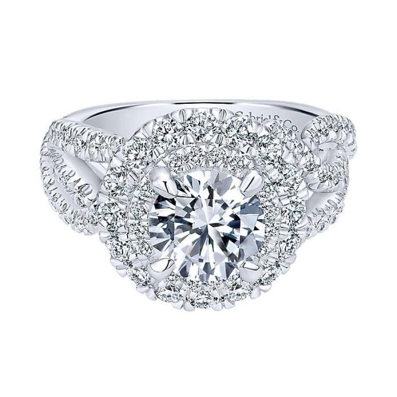 Real Diamond Engagement Ring Halo 2.25 Carats