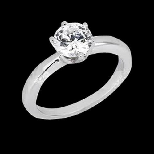 Real Diamond Engagement Women Ring Prong Setting Solitaire 1.25 Carat F Vs1