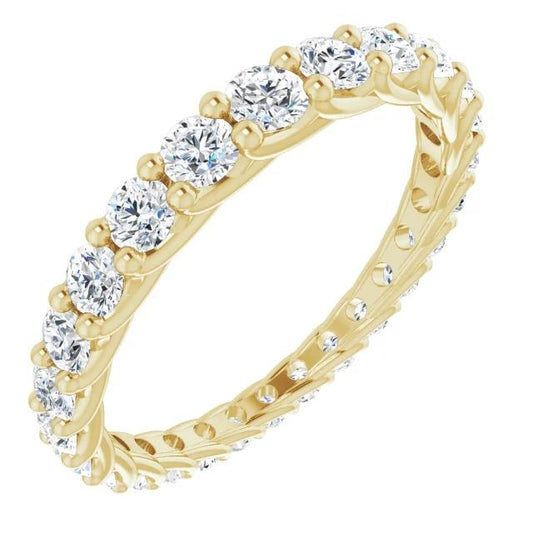 Real Diamond Eternity Band 1.30 Carats Trellis Setting Women Jewelry New