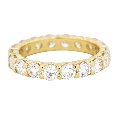 Real Diamond Eternity Wedding Band 3.60 Carats Yellow Gold Jewelry New