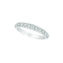 Real Diamond Half Eternity Band Ring 0.64 Carats 14K White Gold