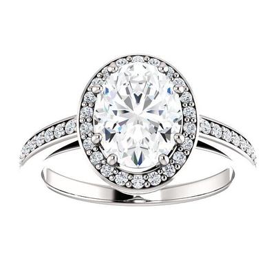 Real Diamond Halo Ring 3.70 Carats Oval Women Jewelry2