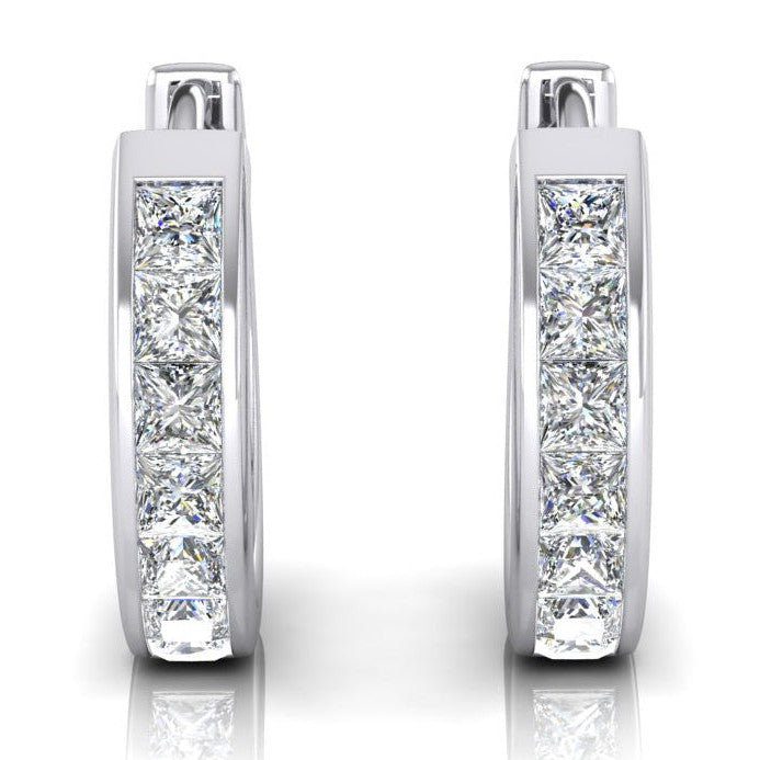 Real Diamond Hoop Earrings for Men