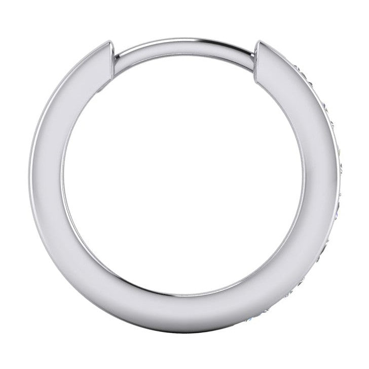 Real Diamond Hoop Earrings for Men