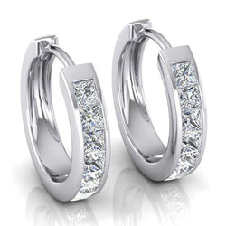 Real Diamond Hoop Earrings for Men