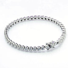 Real Diamond Ladies Tennis Bracelet 7.40 Carat Round Cut White Gold 14K