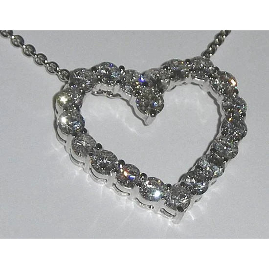 Real Diamond Necklace Heart Shaped Pendant
