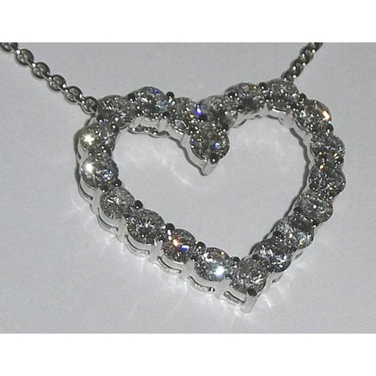 Real Diamond Necklace Heart Shaped Pendant