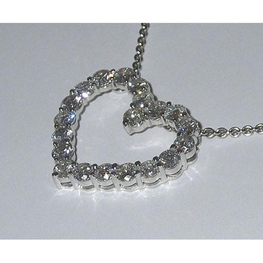 Real Diamond Necklace Heart Shaped Pendant