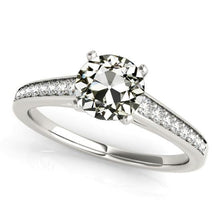 Real Natural Earth Mined Diamond Old Cut Engagement Ring 4 Prong Set 4 Carats Gold