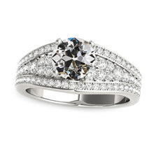 Natural Earth Mined Diamond Old Mine Cut Fancy Ring Gold Prong Pave Set 3.25 Carats