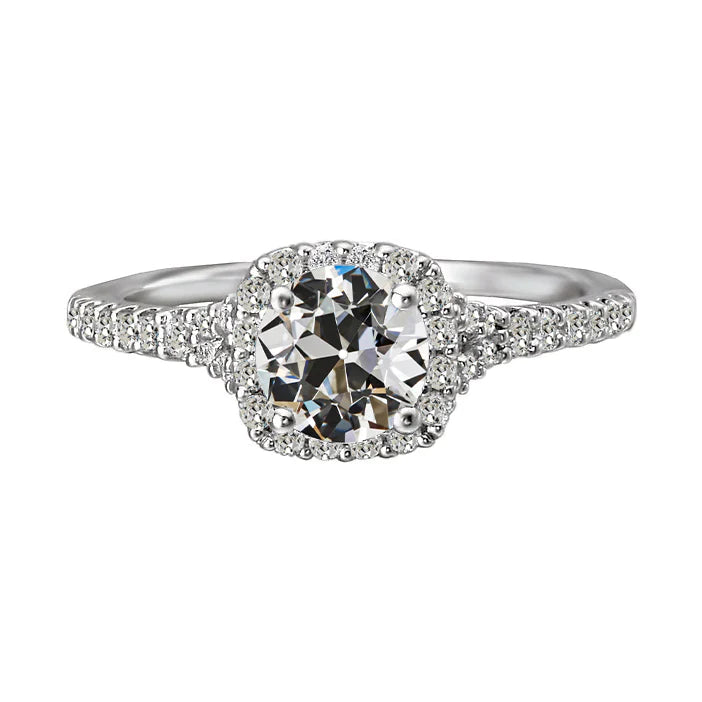 Real Diamond Old Miner Halo Ring With Accents 4.50 Carats