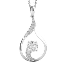 Real Diamond Pendant Round & Cushion Old Miner 2.50 Carats Gold