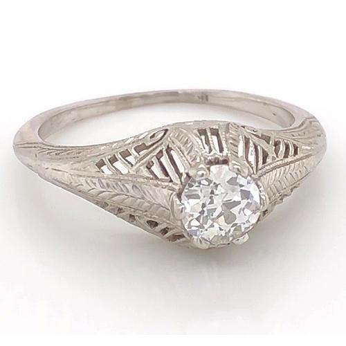Diamond Ring 1 Carat Vintage Style Filigree Milgrain Men New