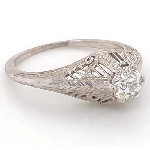 Diamond Ring 1 Carat Vintage Style Filigree Milgrain Men New