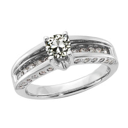 Real Diamond Round Old Mine Cut Anniversary Ring Channel Set 2.50 Carats