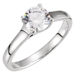 Real Diamond Solitaire Engagement Ring 1.65 Carats Gold 14K