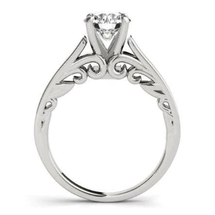 Real Diamond Solitaire Engagement Ring 2 Carat White Gold 14K