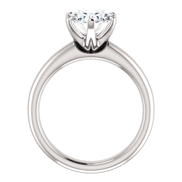 Real Diamond Solitaire Engagement Ring 5.10 Carats Prong Setting Jewelry