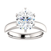 Real Diamond Solitaire Engagement Ring 5.10 Carats Prong Setting Jewelry