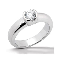 Real Diamond Solitaire Ring 1.01 Ct. White Gold 14K