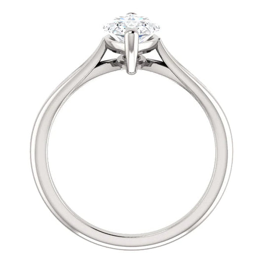 Real Diamond Solitaire Ring 2.50 Carats 14K White Gold