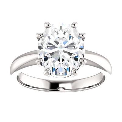Real Diamond Solitaire Ring 3.50 Carats Women White Gold Jewelry3