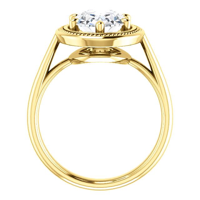 Real Diamond Solitaire Ring Vintage Style 4 Carats Yellow Gold 14K2