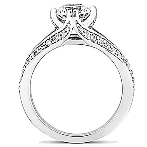 Real Diamond Solitaire Ring Women Jewelry With Accents Gold 1.75 Ct