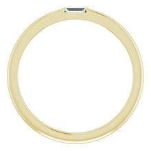 Real Diamond Solitaire Wedding Band 0.40 Carats Yellow Gold 14K Men's Ring