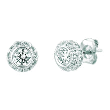 Real Diamond Stud Earring 1.90 Carats 14K White Gold